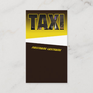 Carte De Visite Elégant skyline TAXI pour chauffeur de taxi