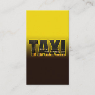 Carte De Visite Elégant skyline TAXI pour chauffeur de taxi