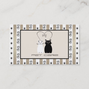 Carte De Visite Elégant soin animal de compagnie chats amusants pa