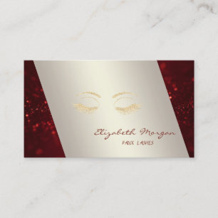 Carte De Visite Élégant Sophisticé Moderne, Bokeh, Lashes