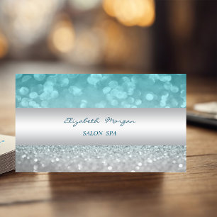 Carte De Visite Élégant Sophisticé Moderne Glittery Bokeh