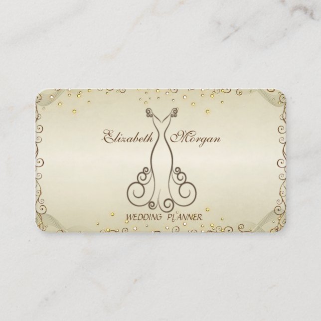 Carte De Visite Élégant Sophistiqué Professionnel élégant, Robe (Devant)