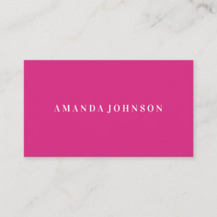 Carte De Visite Élégant Spa et Salon de jour FUCHSIA PINK