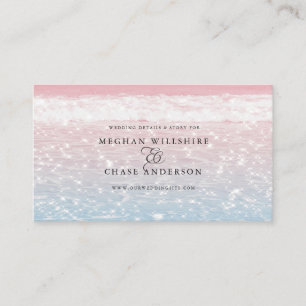 Carte De Visite Elégant Sparkling Ocean Beach Mariage