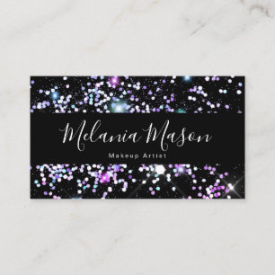 Carte De Visite Elégant Sparkly Holographic Parties scintillant Be