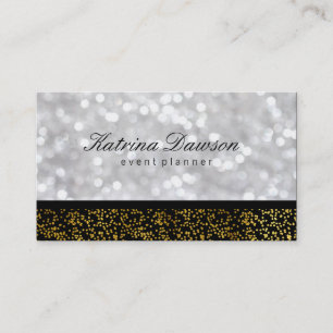 Carte De Visite Elégant Spectacle d'or avec Bokeh