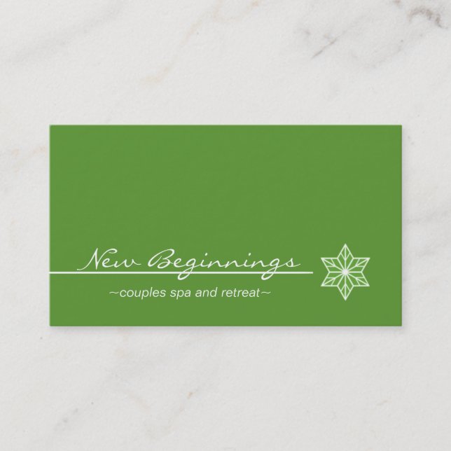 Carte de visite élégant Starlight, Kelly Green (Devant)