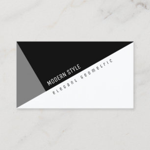 Carte De Visite élégant style moderne noir