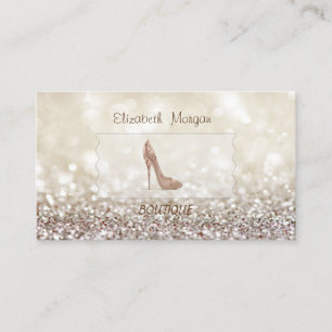 Carte De Visite Élégant Stylé, Pailleté Bokeh, Talons Hauts