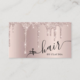 Carte De Visite Elégant style parties scintillant champagne goutte