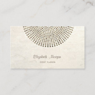 Carte De Visite Élégant Stylé Professionnel, Points Dorés