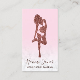 Carte De Visite Élégant tans de parties scintillant en or rose en 