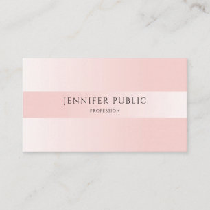 Carte De Visite Élégant tendance Blush Pink Professionnel moderne