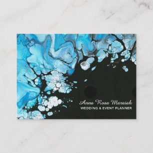 Carte De Visite *~* Elégant Turquoise Black Mariage Beauté