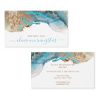 Élégant Turquoise Gold Fluid Encre d'alcool