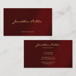Carte De Visite Élégant Typographie Moderne Professionnelle Script