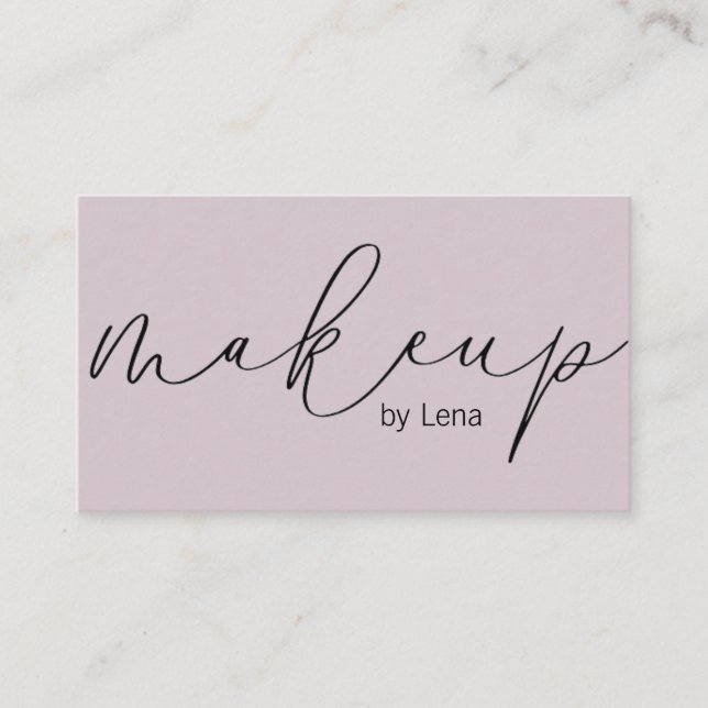 Carte de visite Elegant Typography Makeup (Devant)