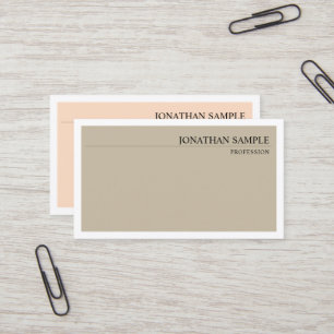Carte De Visite Elégant Vintage Couleurs Simple Chic Moderne Plain