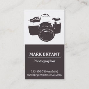 Carte De Visite Élégant, Vintage, Grunge, Appareil photo, Photogra