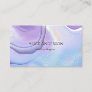 Carte De Visite Elégant violet clair violet pastel designer