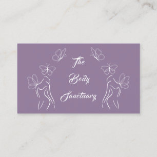 Carte De Visite Élégant violet logo Femmes Soins du corps bien-êtr