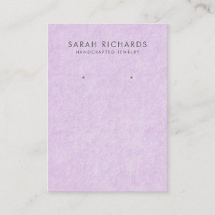 Carte De Visite Élégant violet violet bijoux à oreille
