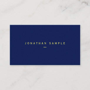 Carte De Visite Élégant Votre Texte Personnalisé Matte Papier Bleu