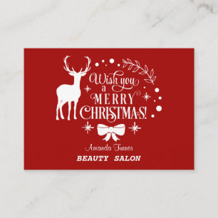 Carte De Visite Elégant Vous Souhaite Un Joyeux Monogramme DE NOËL