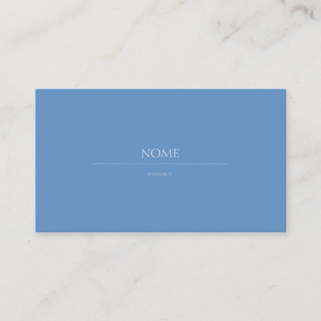 Carte De Visite Élégante 2c Bleue (Devant)