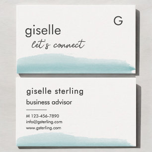 Carte De Visite Elégante aquarelle minimaliste moderne professionn