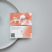 Elégante aquarelle QR Code Terracotta Abstraite