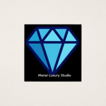 Carte de visite élégante avec logo diamant or luxe