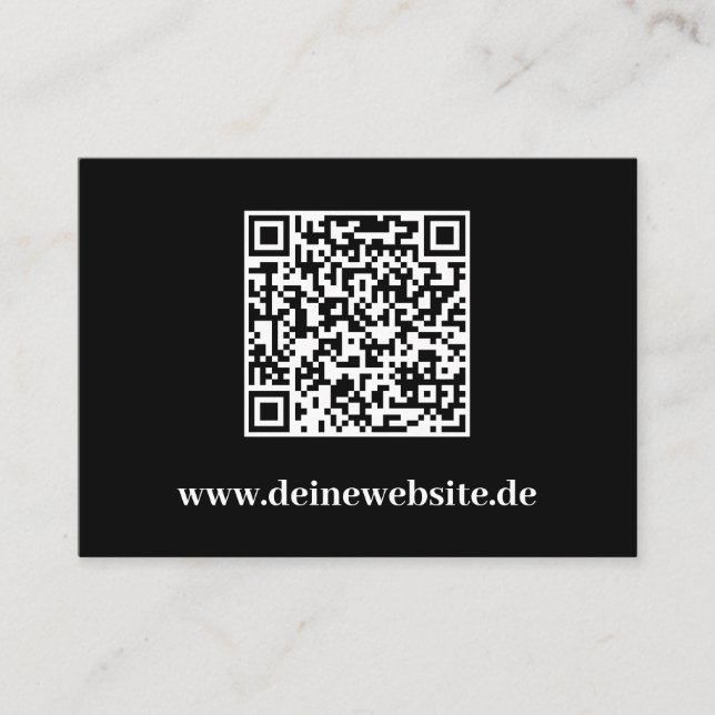 Carte de visite élégante avec modèle noir de code  (Devant)