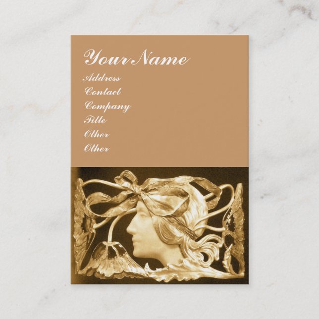 Carte De Visite ÉLÉGANTE BEAUTÉ FEMME / LADY FLEURS BROWN BOW Sepi (Devant)