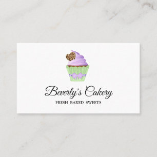 Carte De Visite Élégante boulangerie Cupcake Sucres