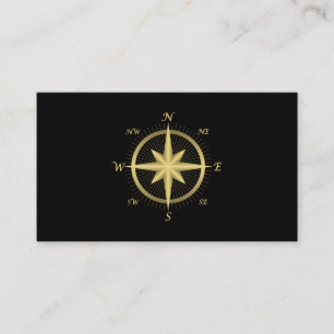 Carte De Visite Élégante boussole nautique 