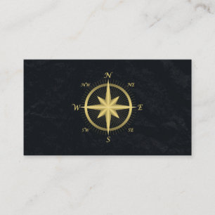 Carte De Visite Élégante boussole nautique