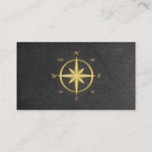 Carte De Visite Élégante boussole nautique