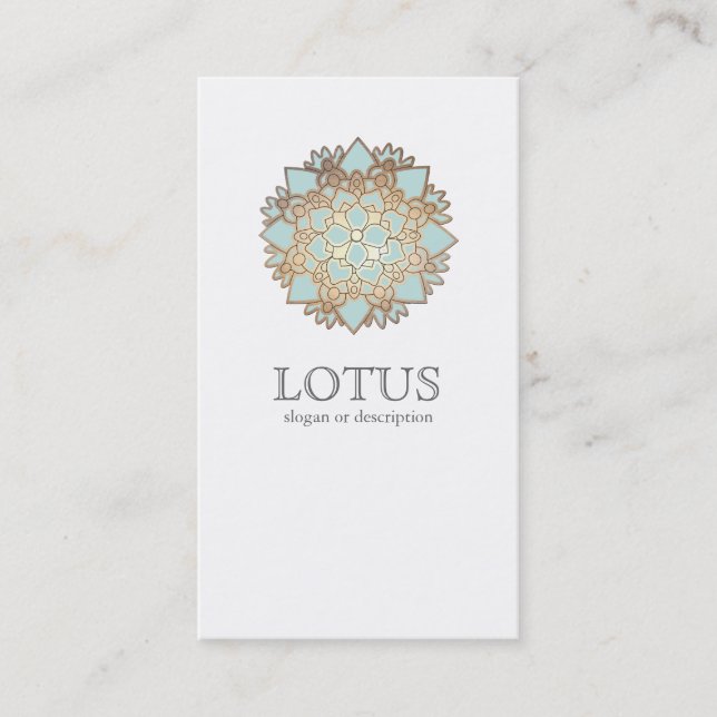 Carte De Visite Élégante boutique de mode femme Lotus Blanc (Devant)