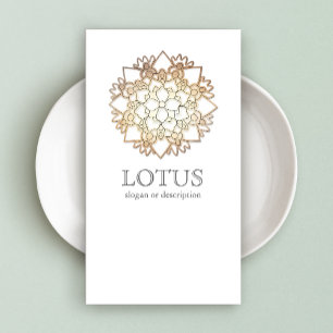 Carte De Visite Élégante boutique de mode femme Lotus Blanc