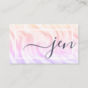 Carte De Visite Élégante calligraphie d'aquarelle Nom Signature