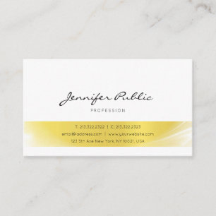 Carte De Visite Élégante Calligraphie Or Luxe tendance Plain Chic