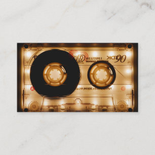 Carte De Visite Élégante cassette de musique cool vintage