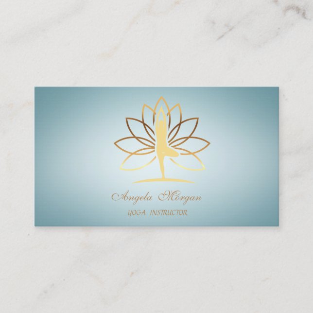 Carte De Visite Élégante Charming Professionnelle Lotus Flower Fem (Devant)