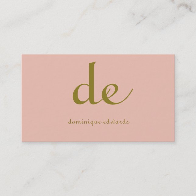 Carte De Visite Élégante Cosmétique Rose Chic Moderne (Devant)
