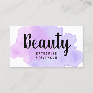 Carte De Visite Elégante couleur d'eau violette et violette modern