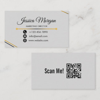 Carte de visite élégante en or minimaliste moderne