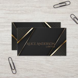 Carte de visite élégante en or noir de luxe pour a