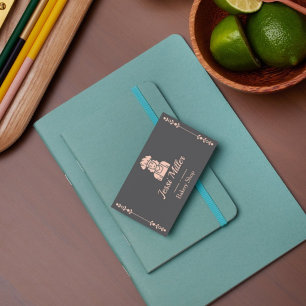 Carte de visite élégante et minimaliste en rose go