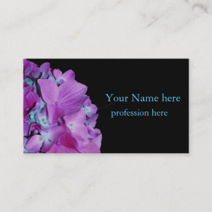 Carte De Visite Élégante fleur Magenta violet Hydrangea